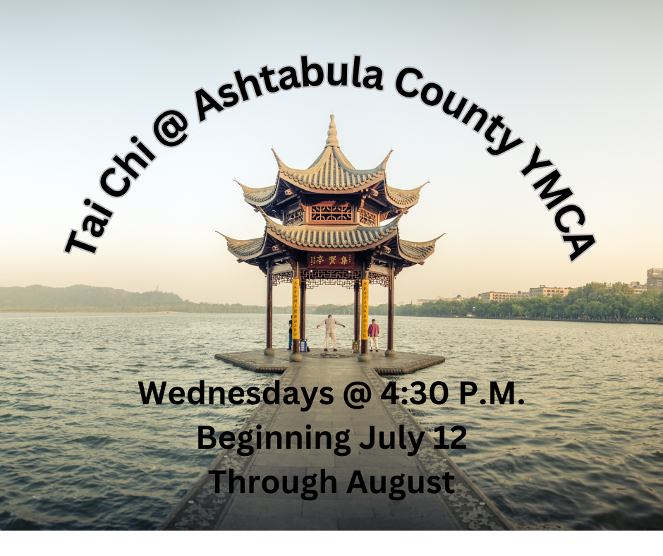 The Harbor-Topky Memorial Library is sponsoring Tai Chi classes at the Ashtabula County Family YMCA every Wednesday beginning July 12th at 4:30 p.m. Prior registration is not required.